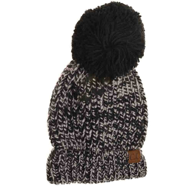 Black The Two-Tone Thick Knit Pom CC Beanie combines functional warmth with expert craftsmanship. Made from a dense, high-quality knit, this beanie provides superior insulation for cold weather while maintaining breathability. Its two-tone color scheme adds a refined depth to your winter wardrobe, and the plush pom enhances its classic silhouette. Designed for durability and comfort, this beanie is an essential accessory for those who demand both style and performance in cold conditions. 