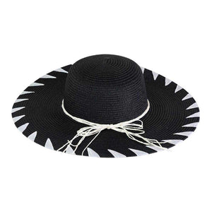 Black Handmade Edge Detailed Floppy Hat, Expertly handcrafted with attention to detail, this is a must-have accessory for any fashion-forward individual. Its unique edge detailing adds a touch of sophistication, while its wide brim provides ample sun protection. Perfect for any occasion, it is both functional and stylish.