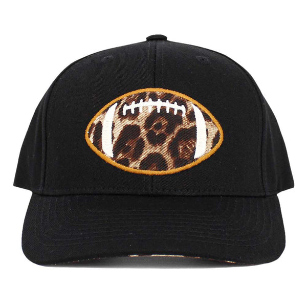 Black Leopard Football Ball Front Baseball Cap is perfect for your game-day look. Featuring a leopard print football ball design on the front, this adjustable cap is designed for comfort and breathability. With an adjustable snap closure, you’ll get a secure fit every time. Perfect gift idea for sports enthusiast friends.