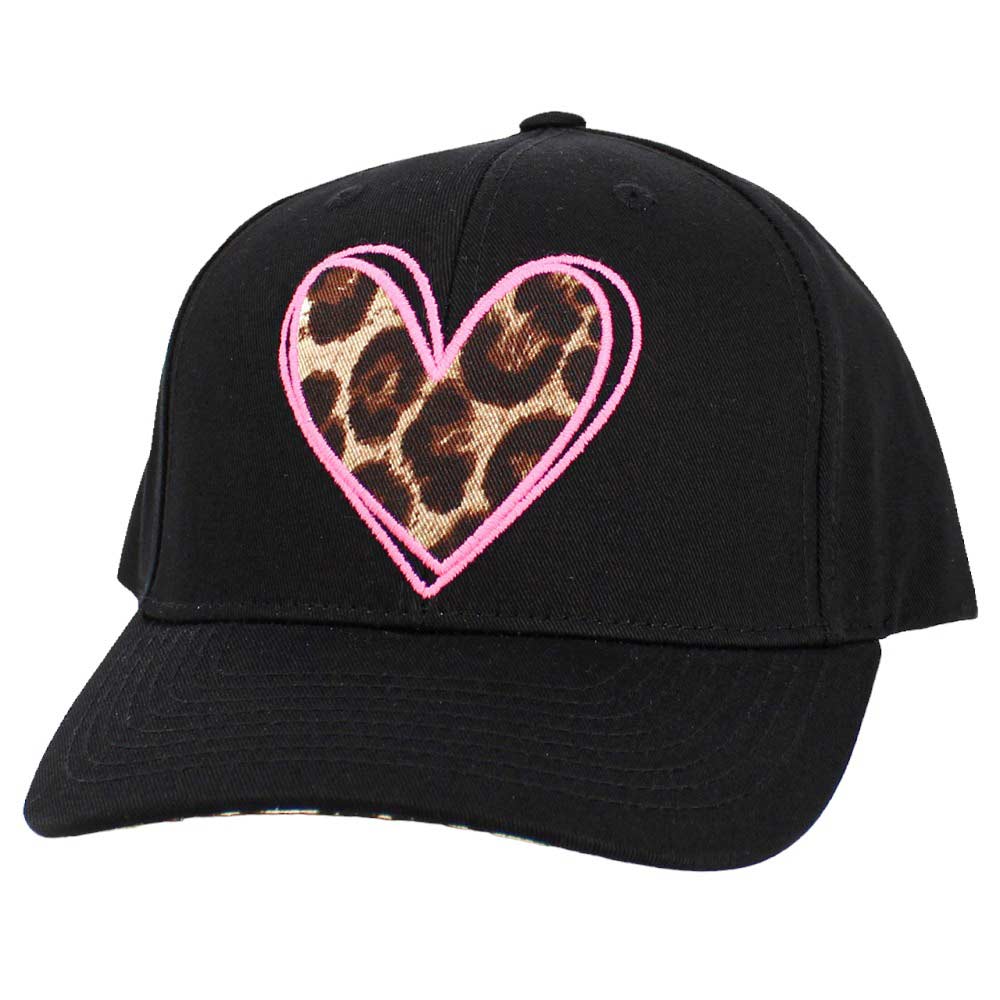 Black Leopard Heart Front Baseball Cap, adds a unique and stylish touch to any outfit. This eye-catching cap features a leopard heart-shaped design at the front, perfect for casual or formal occasions. Crafted with high-quality material for a comfortable fit. Get your unique look today.