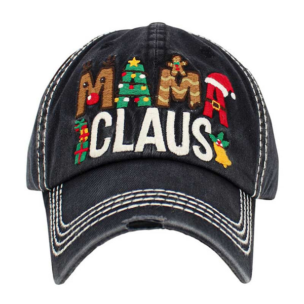 Mama Claus Message Vintage Baseball Cap