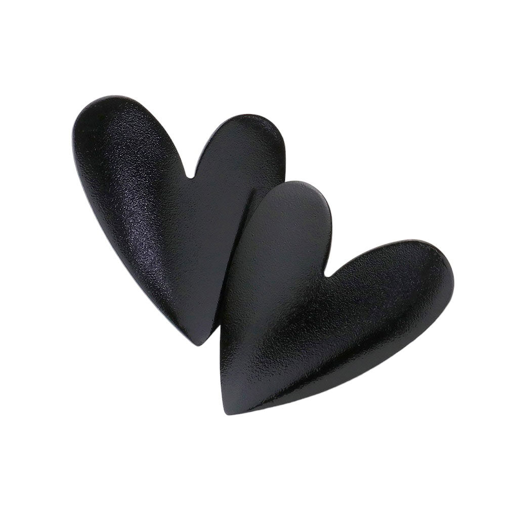 Black Metal Heart Earrings, offer a unique combination of elegance and durability. Crafted from a lightweight metal alloy, these earrings feature a charming heart design that will add a subtle touch of glamour to any outfit. Durable and hypoallergenic, these earrings make a great addition to any wardrobe.
