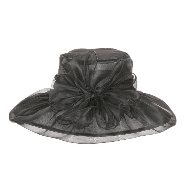 Black Organza Bow Wide Brim Hat, is an elegant and high fashion accessory for your modern couture. This hat will be perfect for  Tea Parties, Evening Wear, Ascot, Races, Photo Shoots, etc. It perfect choice as a gorgeous gift for a mother, sister, grandmother, wife, daughter, or girlfriend on Birthday or at Christmas.