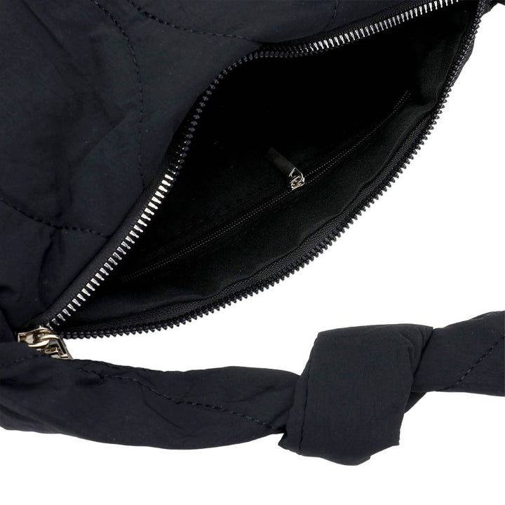 Black Quilted Puffer Half Moon Tote Shoulder Bag, is perfect to carry all your handy items with ease. Great for different activities including quick getaways. Easy to carry with you in your hands or around your shoulders. This is the perfect gift idea for a birthday, holiday, Christmas, anniversary, Valentine's Day, etc.