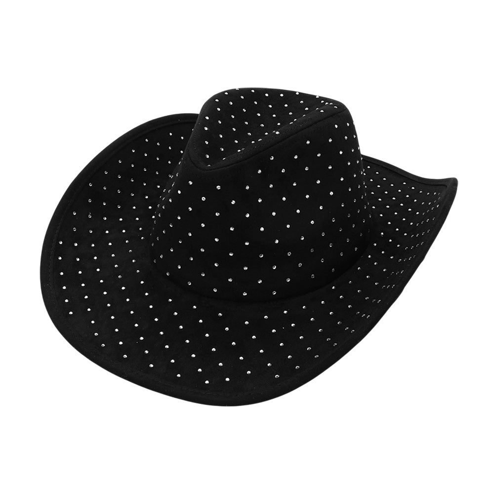 Black Rhinestone Embellished Cowboy Hat Black Square Straw Cowboy Hat With Champagne Rhinestones - Etsy main image 4