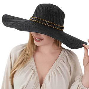 Black Sequin Band Pointed Straw Sun Hat, Get ready to shine in the summer sun with our Sequin Band Pointed Sun Hat! Made with sturdy straw for all-day wear, this hat features a stylish sequin band for a touch of glam. Protect yourself from UV rays while making a statement - no dull moments here! Perfect summer gift choice!