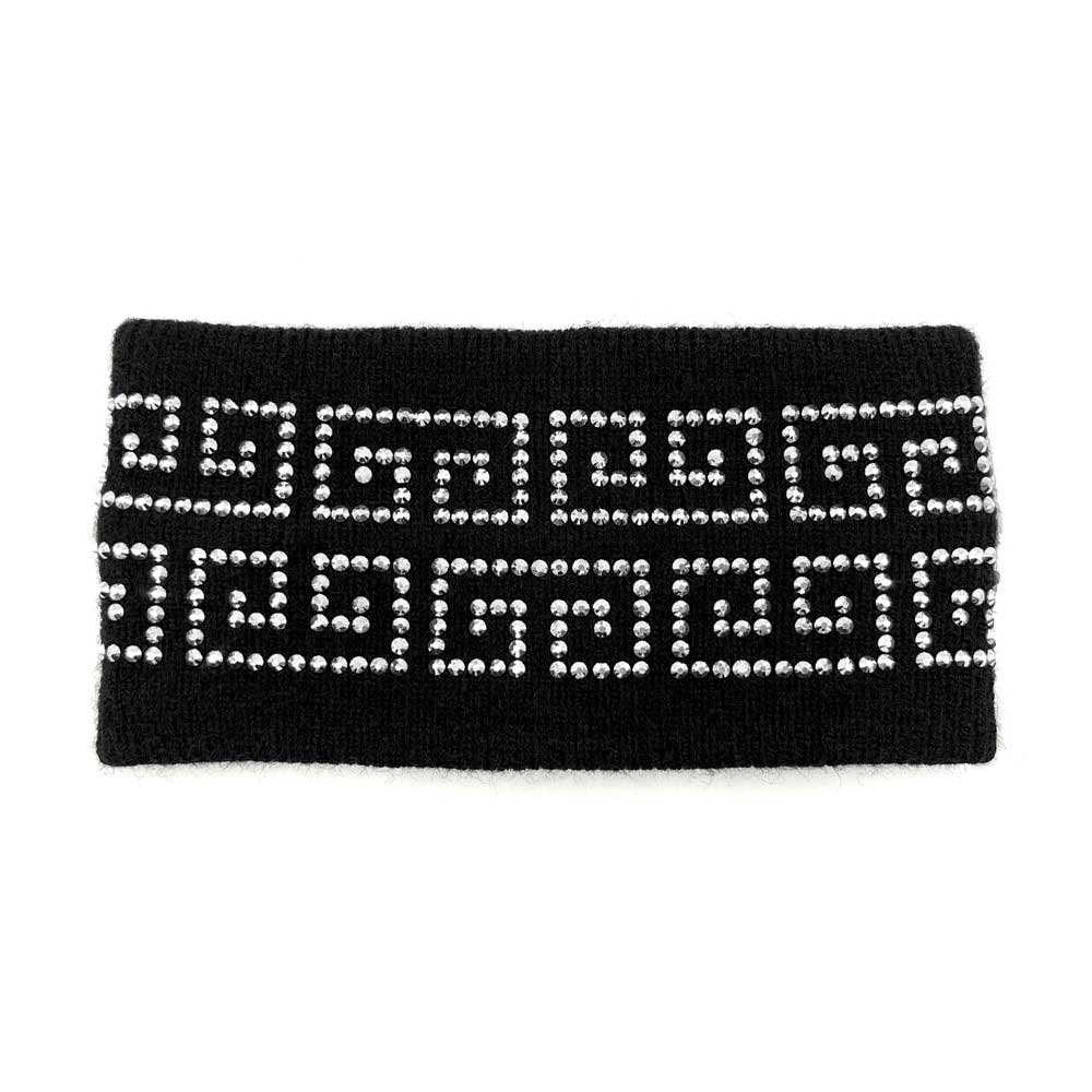 Black Silver Bling Greek Patterned Earmuff Headband, is a fashionable and functional accessory. Crafted from luxe materials, it features a classic Greek pattern for sophisticated style. The earmuffs provide superior insulation and are adjustable, providing a comfortable fit. Enjoy your winter runs and keep your ears warm in style.