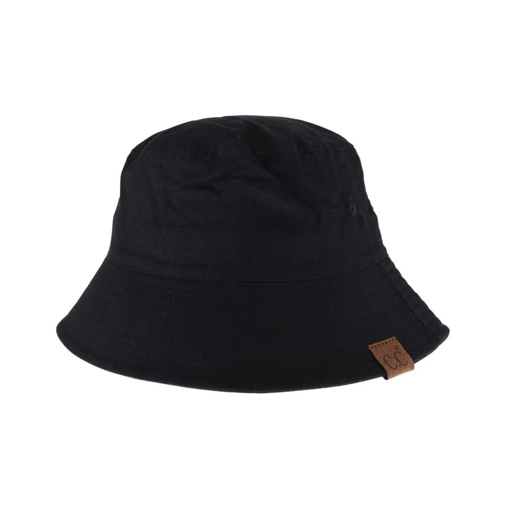 Black Solid Cotton C.C Bucket Hat is expertly crafted from durable, breathable cotton fabric, ensuring all-day comfort and long-lasting wear. Its classic bucket design provides effective sun protection with a structured brim that shields your face and eyes from harmful UV rays. Ideal for outdoor activities or casual wear, this hat combines practical functionality with a timeless, versatile style.