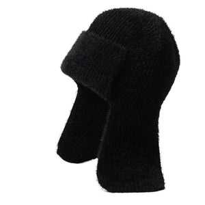 Black Solid Knit Trapper Hat, wear this beautiful trapper hat with any ensemble for the perfect finish before running out the door into the cool air. An awesome winter gift accessory and the perfect gift item for Birthdays, Christmas, Stocking stuffers, Secret Santa, holidays, anniversaries, Valentine's Day, etc.
