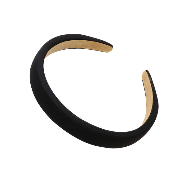 Black Solid Padded Headband, create a natural & beautiful look while perfectly matching your color with the easy-to-use solid headband. Push your hair back and spice up any plain outfit with this headband! 