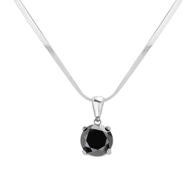 Black Stainless Steel CZ Round Pendant Necklace is a stylish and durable accessory. Crafted from high-quality stainless steel, this necklace is resistant to tarnishing and fading. Featuring a sparkling CZ round pendant, it adds a touch of elegance to any outfit. Upgrade your jewelry collection with this timeless piece. 
