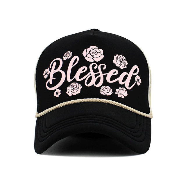 Black-Stone Stay effortlessly stylish with the BLESSED Letter Foam Trucker Hat, featuring a bold front print and breathable mesh back. Lightweight, comfortable, and perfect for everyday wear