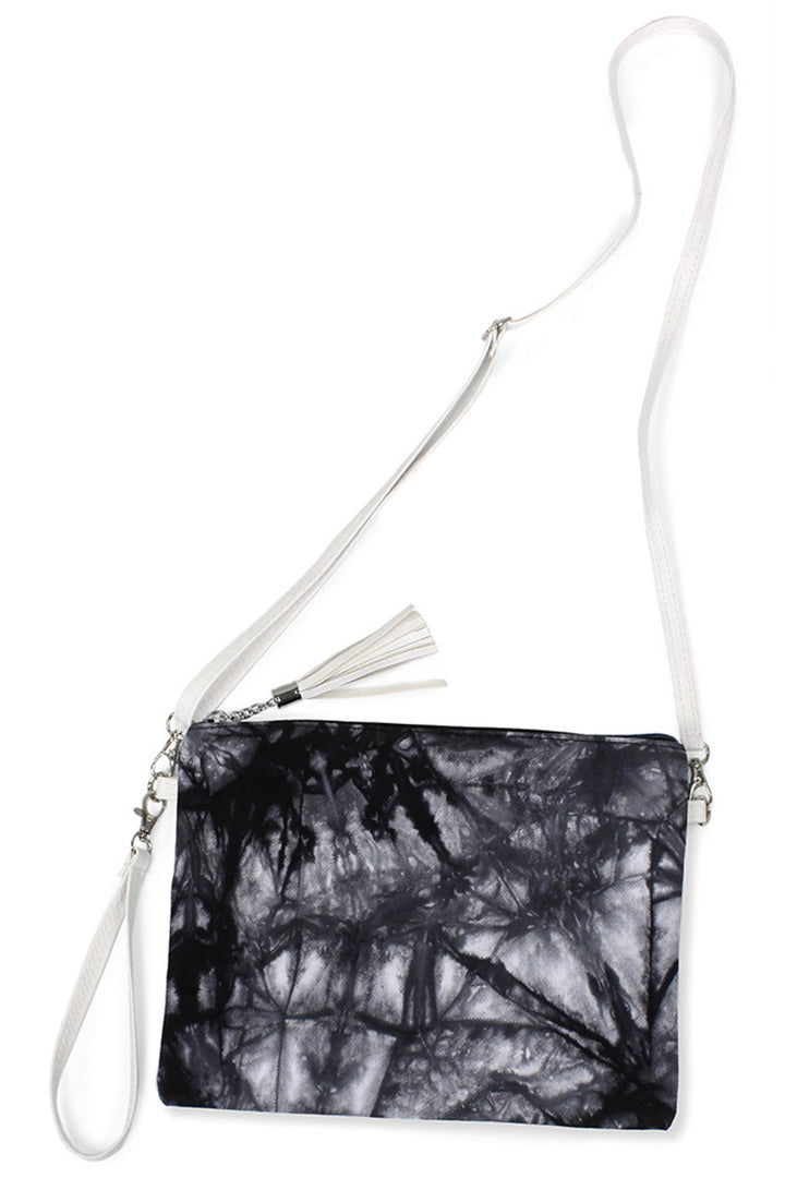 Tie Dye Print Crossbody Clutch Bag combines vibrant, artistic design with practical functionality. Expertly crafted, it features a distinctive tie-dye pattern that adds a bold statement to any outfit. Its crossbody strap offers comfortable, hands-free wear, while the compact clutch size provides just enough space for essentials. Perfect for those seeking a stylish yet convenient accessory for everyday use or special occasions. 