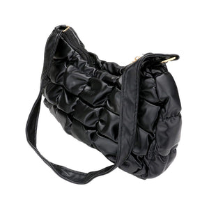 Black Trendy Quilted Puffer Tote Shoulder Bag, is perfect to carry all your handy items with ease. Great for different activities including quick getaways. Easy to carry with you in your hands or around your shoulders. This is the perfect gift idea for a birthday, holiday, Christmas, anniversary, Valentine's Day, etc.