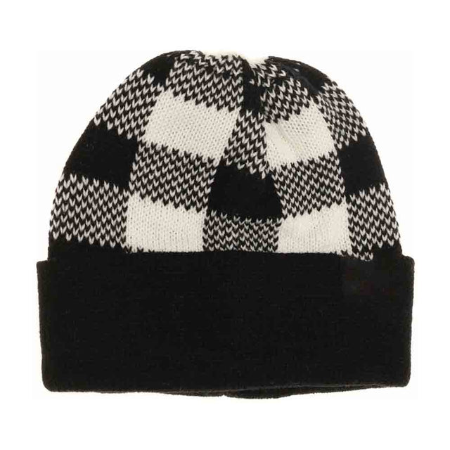 Black BABY Buffalo Plaid Cuff Beanie combines classic style with cozy comfort, featuring a timeless buffalo plaid pattern that adds charm to any infant outfit. Crafted from soft, breathable fabric, this beanie keeps your baby warm while allowing gentle ventilation to prevent overheating. Its stretchy cuff ensures a snug, secure fit that stays in place during play and naps. Ideal for everyday wear, this beanie offers expert-approved warmth and style for your little one’s growing wardrobe. 