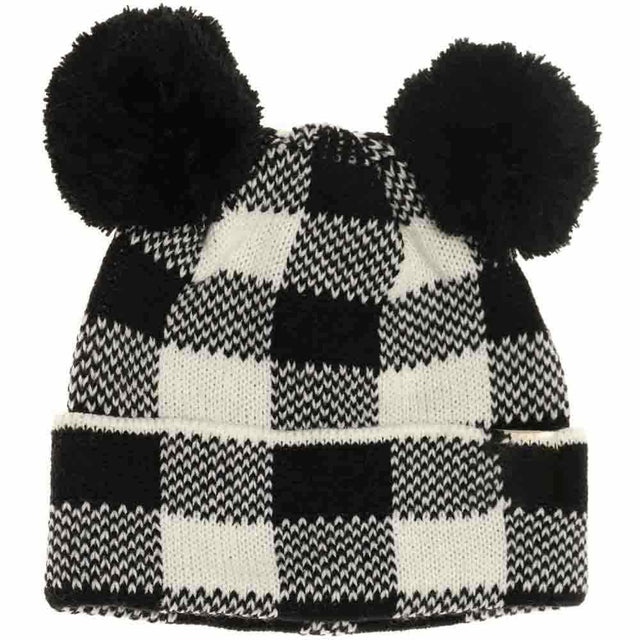 Black-White Baby Buffalo Plaid Pom Pom Beanie combines comfort and classic design, featuring a soft, breathable fabric that keeps infants warm without irritation. Its iconic buffalo plaid pattern paired with a charming pom pom adds a stylish touch, making it ideal for both everyday wear and special outings. Designed with a secure fit, this beanie offers reliable protection from cold weather, ensuring your baby stays cozy and comfortable in cooler temperatures. 