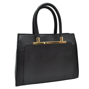 Black Women's Faux Leather Top Zipper Closure Handheld Tote Bag. Made of high quality Vegan leather material that's light weight and comfortable to carry. perfectly goes with any outfit and shows your trendy choice to make you stand out on your occasion. Ideal for keeping your phone, makeup, money, bank cards, lipstick, coins, and other small essentials in one place. Perfect gifts for your lovers and lover persons on valentines Day. Stay comfortable & attractive on occasion.