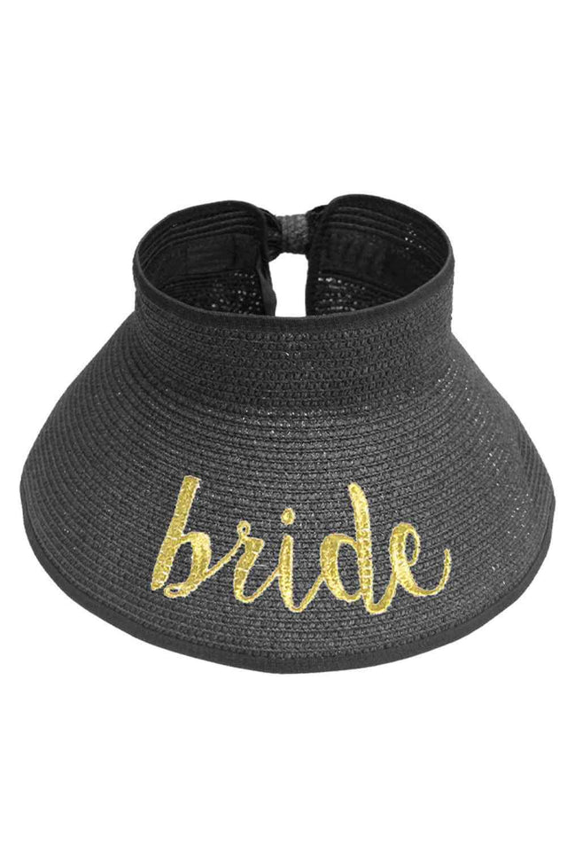 Black Celebrate your bride tribe with this charming roll-up paper visor hat. Made from 100% paper, it's lightweight and packable ideal for bachelorette parties, beach getaways, and outdoor events. The open visor design shields you from the sun while keeping you cool and comfortable.