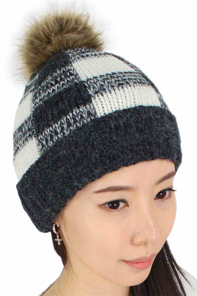 Black Buffalo Check Pattern Knit Hat features a timeless buffalo plaid design in a cozy knit for a classic cold-weather look. Crafted with a soft stretch fit, it delivers warm comfort while adding rustic style to your everyday winter outfits.