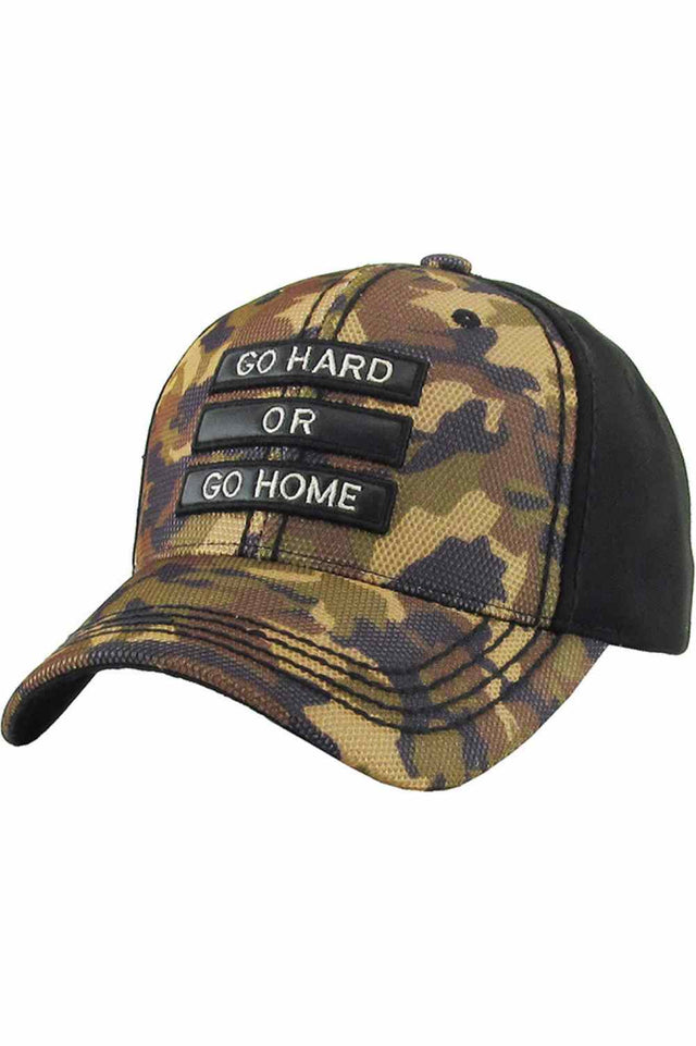 Black Stay motivated in style with the Go Hard or Go Home vintage baseball cap, featuring a classic distressed finish and bold embroidered slogan. Comfortable and adjustable for everyday wear, this laid-back cap is perfect for workouts, casual outings, or weekend adventures.