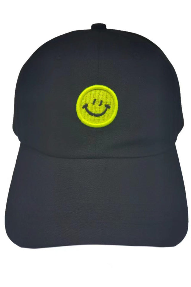 Black Add a pop of positivity to your look with this Happy Face Patch Pastel Tone Baseball Cap, featuring soft, soothing colors and a cheerful embroidered smiley patch. Lightweight and easy to style, it’s perfect for casual days, outdoor fun, and adding a playful touch to everyday outfits.