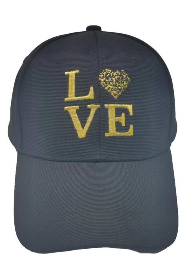 Black Add a sweet, stylish touch to your look with this LOVE heart baseball cap, featuring a charming heart design on the front and a classic curved brim. Made for everyday comfort with an adjustable fit, it’s perfect for casual outings, sunny days, and spreading good vibes wherever you go.