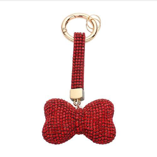 Llavero con lazo brillante - Red Rhodium