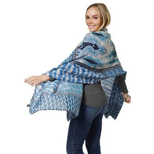 Blue Abstract Patterned Scarf, this timeless abstract patterned scarf is a soft, lightweight, and breathable fabric, close to the skin, and comfortable to wear. Sophisticated, flattering, and cozy. Look perfectly breezy and laid-back as you head to the beach. Perfect gift for birthdays, holidays, or fun nights out.