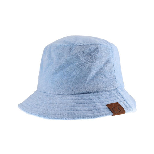 C.C Women's Terry Cloth Bucket Hat - Blue