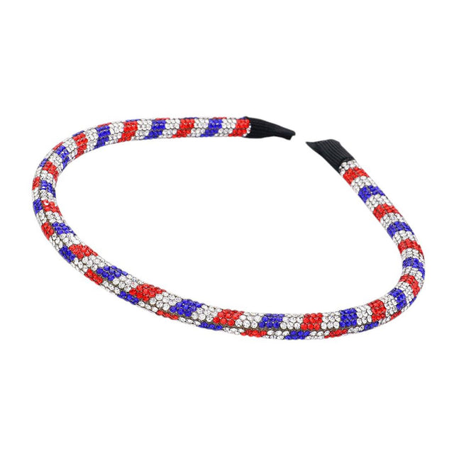 Blue Clear Red Add a touch of shimmer to your hairstyle with this slim headband encrusted with sparkling crystal details. Lightweight and comfortable, it’s perfect for everyday glam, special events, or gifting to someone who loves chic, eye-catching accessories.
