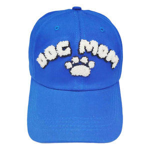 Blue Dog Mom Message Paw Pointed Baseball Cap, shows your love for pups in style with this perfectly crafted dog mom message cap.  This is sure to be an essential for any pet-loving wardrobe. It's an excellent gift for your friends, family, or loved ones who love dogs most.