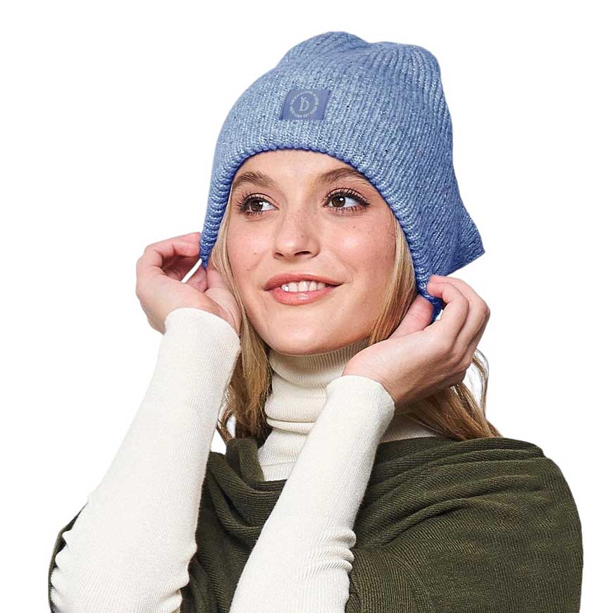 Blue Our Sequin Embellished Lurex Cuff Beanie Hat is the perfect accessory for any winter wardrobe. Its soft-touch lurex material adds a subtle shimmer to your outfit. Awesome winter gift accessory! Perfect gift for Birthdays, holidays, anniversaries, etc. to your friends, family, or loved ones. Happy Winter!