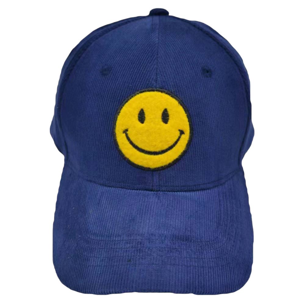 Black Smile Pointed Corduroy Baseball Cap, is an essential for any fashionista's wardrobe. Its soft corduroy texture and adjustable fit add a comfortable style for any occasion. Perfect for everyday wear or a night out, this cap is sure to make any outfit pop. A perfect gift for your friends and family.