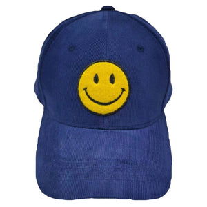 Blue Smile Pointed Corduroy Baseball Cap, is an essential for any fashionista's wardrobe. Its soft corduroy texture and adjustable fit add a comfortable style for any occasion. Perfect for everyday wear or a night out, this cap is sure to make any outfit pop. A perfect gift for your friends and family.
