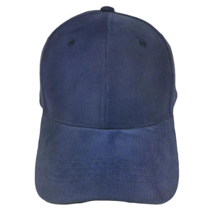 Blue Solid Corduroy Baseball Cap, this stylish is designed with comfortable durability in mind. This lightweight cap will keep you comfortable in any weather. This classic baseball cap is perfect for everyday outings. It's an excellent gift for your friends, family, or loved ones.