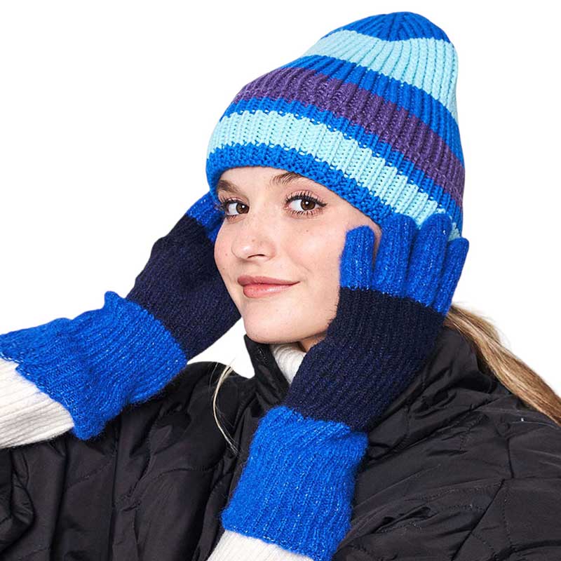 Blue Striped Cuff Beanie Hat, is a perfect accessory for the colder months. Crafted from acrylic and polyester materials, this beanie provides maximum warmth without compromising on style. Its unique striped cuff design ensures comfort and a standout look. Stay warm and look stylish with the Striped Cuff Beanie Hat.