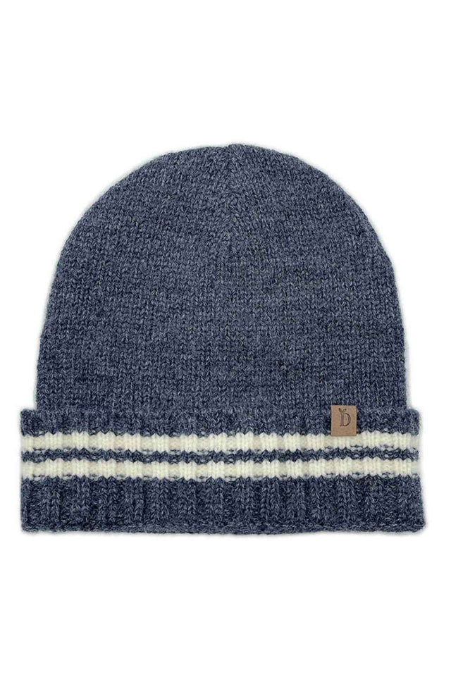 Blue This Striped Knit Super Soft Cuff Beanie combines classic stripe detailing with a cozy, ultra-soft knit for everyday comfort. The fold-over cuff provides a snug fit and extra warmth, making it perfect for colder weather.