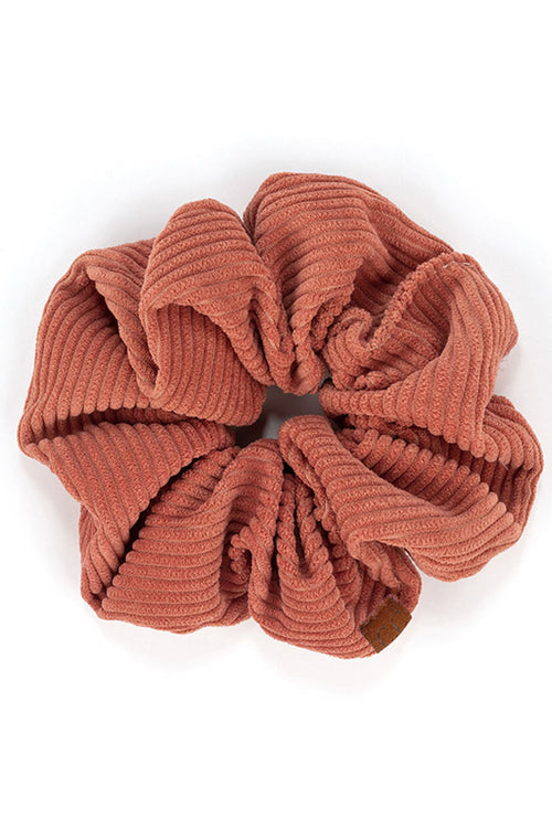 C.C Corduroy Solid Color Soft Scrunchies - Blush