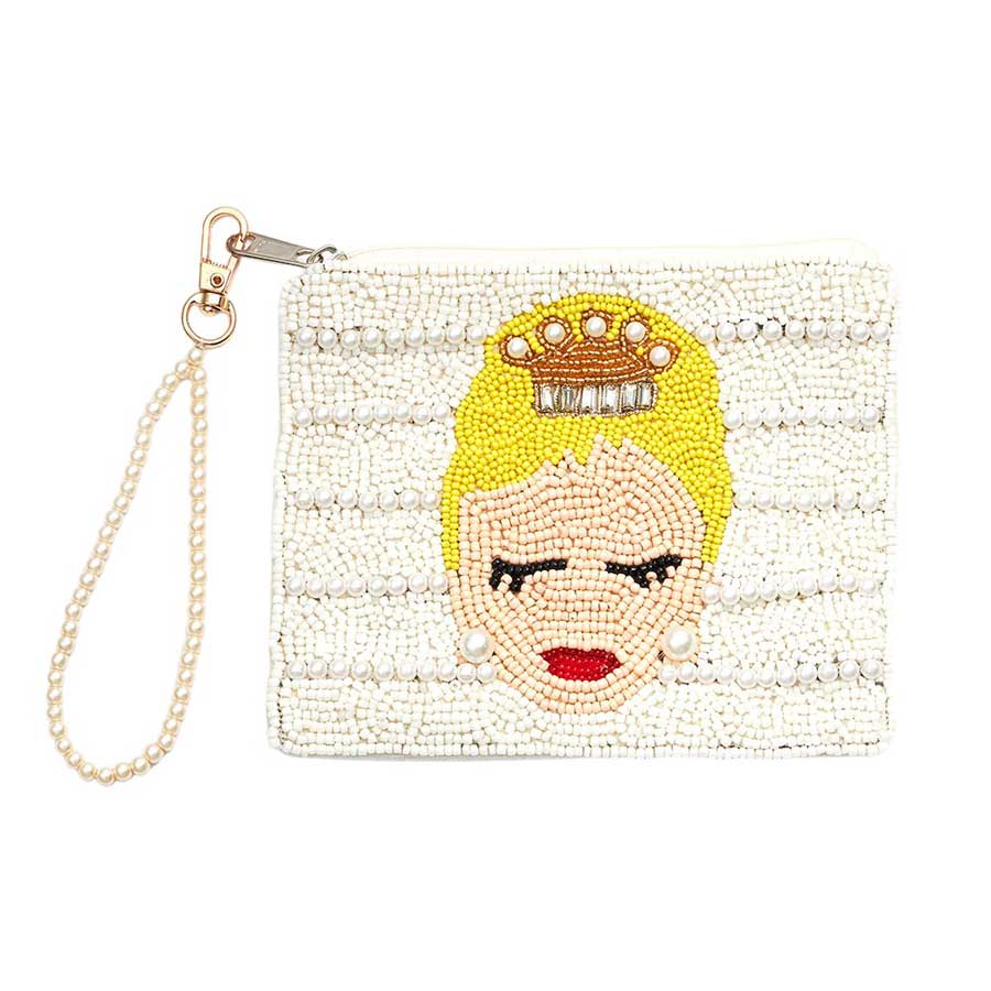 Introducing the Bride Pearl Seed Beaded Mini Pouch Bag, the perfect accessory for any bride on her special day. With exquisite pearl and seed bead embellishments, this mini pouch offers both elegance and convenience. Carry your essentials in style and make a statement on your wedding day.