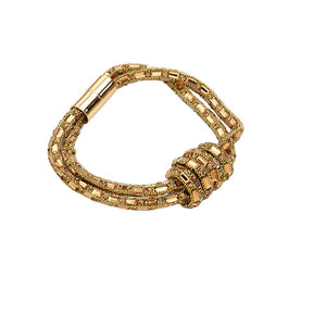 Bronze Bling Knot Magnetic Bracelet, enhance your attire with this beautiful bracelet to show off your fun trendsetting style. It can be worn with any daily wear such as shirts, dresses, T-shirts, etc. It's a perfect birthday gift, anniversary gift, Mother's Day gift, holiday getaway, or any other event.
