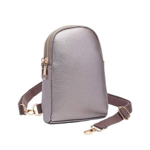 Bronze Solid Faux Leather Sling Bag, is the perfect combination of style and convenience. Crafted from durable faux leather, it can withstand daily wear and tear and its adjustable shoulder strap ensures a comfortable fit. Perfect Birthday Gift, Anniversary Gift, Mother's Day Gift, Graduation Gift, Valentine's Day Gift.