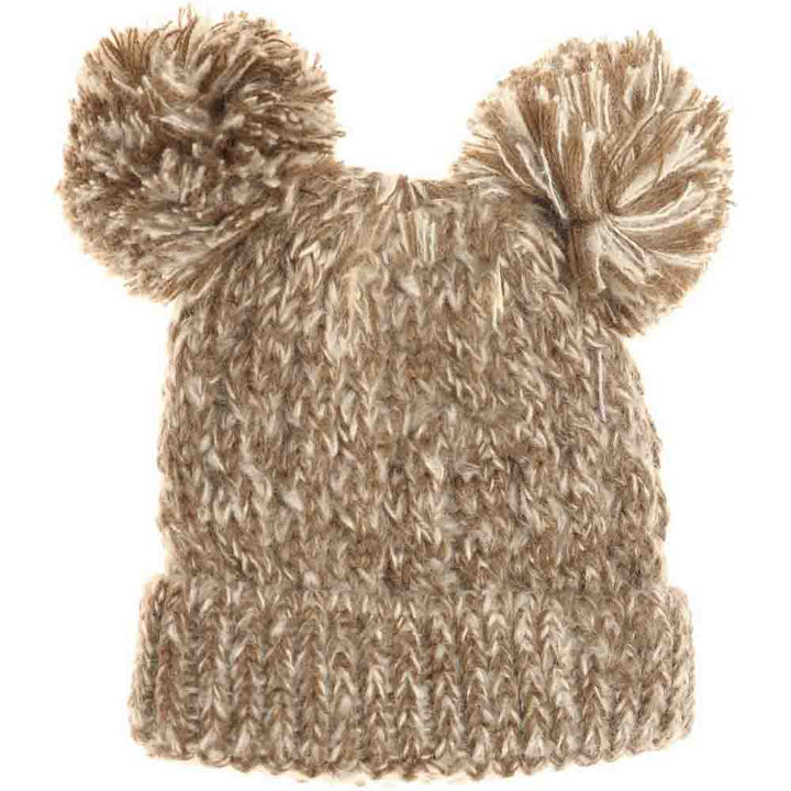 Brown Kids Multi Tone Double Pom CC Beanies deliver exceptional warmth with their double-layer construction, ideal for chilly weather. Featuring vibrant multi-tone colors and playful double pom-poms, these beanies add a fun and stylish accent to any child's outfit. Made from soft, breathable fabric, they provide lasting comfort and protect young wearers from the cold, making them a practical and fashionable choice for winter wear. 