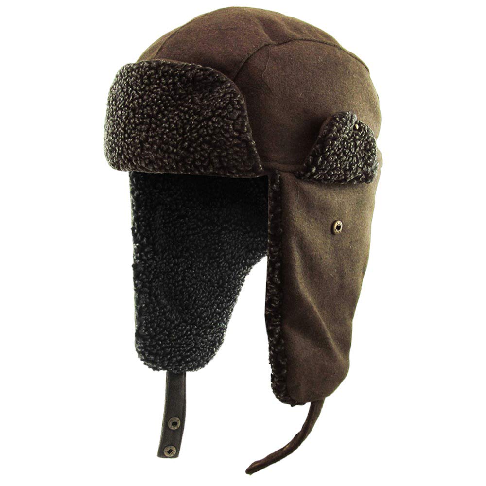 Brown Solid Color Trapper Hat, is perfect for colder weather. Crafted from durable materials, it'll keep you protected from the elements as you take on the outdoors. Stylish and functional, this hat is sure to become a go-to favorite. Perfect winter gift for winter outdoor activists.