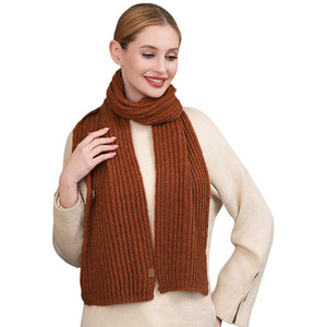 Brown Solid Knit Oblong Scarf, Look stylish and stay warm. Its lightweight yet durable construction will ensure long-lasting comfort and warmth while its iconic design will differ you from the crowd. An excellent Fall-Winter gift choice for your parents, family members, loved ones, friends, or yourself.