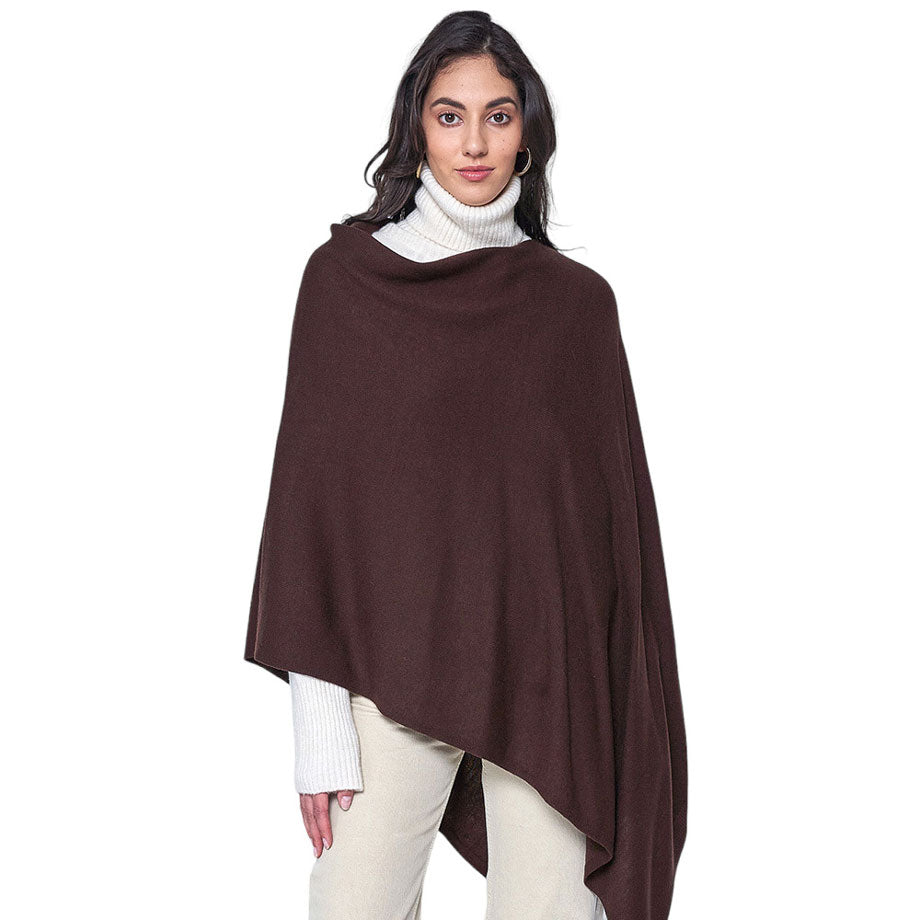 Black Solid Scarf Poncho, with the latest trend in ladies' outfit cover-up! The high-quality poncho is soft, comfortable, and warm but lightweight. It's perfect for your daily, casual, party, evening, vacation, and other special events outfits. A fantastic gift for your friends or family.