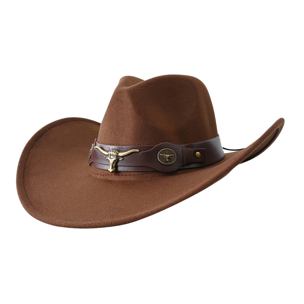 Brown Steer Head Pointed Cowboy Hat, Shield yourself from the sun, and keep your style eye-catchy with this Cowboy Hat! No matter where you go, on the beach, at summer parties, or outside it will keep you cool and comfortable. Perfect gifts for birthdays, Mother’s Day, anniversaries, holidays, Valentine’s Day, etc.