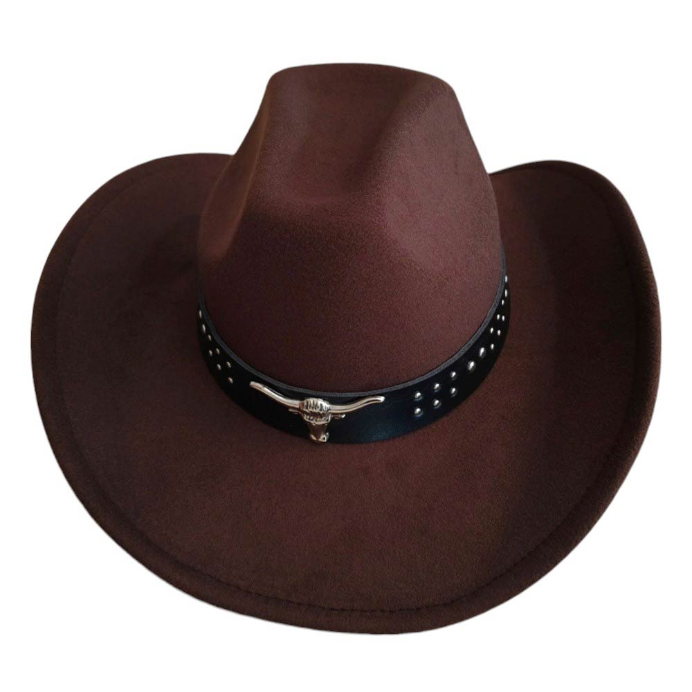 Black-Steer Head Pointed Western Belt Pointed Cowboy Fedora Hat is a versatile accessory that adds a touch of Western flair to any outfit. With its pointed design and steer head embellishment, it is both stylish and functional. Made with high-quality materials, it is a durable and long-lasting addition to your wardrobe.