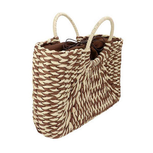 Brown Straw Basket Beach Tote Bag, Grab this quirky bag and head to the beach in style! Keep your sunscreen, towel, and sunglasses safe in this trendy and sturdy straw tote. Perfect for beach days. Woven from natural straw, this bag is perfect for holding your beach essentials with a playful and fun twist. 