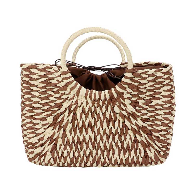 Beige Straw Basket Beach Tote Bag, Grab this quirky bag and head to the beach in style! Keep your sunscreen, towel, and sunglasses safe in this trendy and sturdy straw tote. Perfect for beach days. Woven from natural straw, this bag is perfect for holding your beach essentials with a playful and fun twist. 