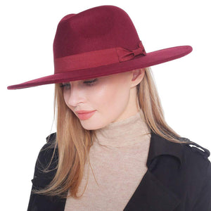 Burgundy Bow Band Pointed Solid Panama Hat, a beautiful & comfortable Panama hat is suitable for summer wear to amp up your beauty & make you more comfortable everywhere. Perfect for keeping the sun off your face, neck, and shoulders. It's an excellent gift item for your friends & family or loved ones this summer.